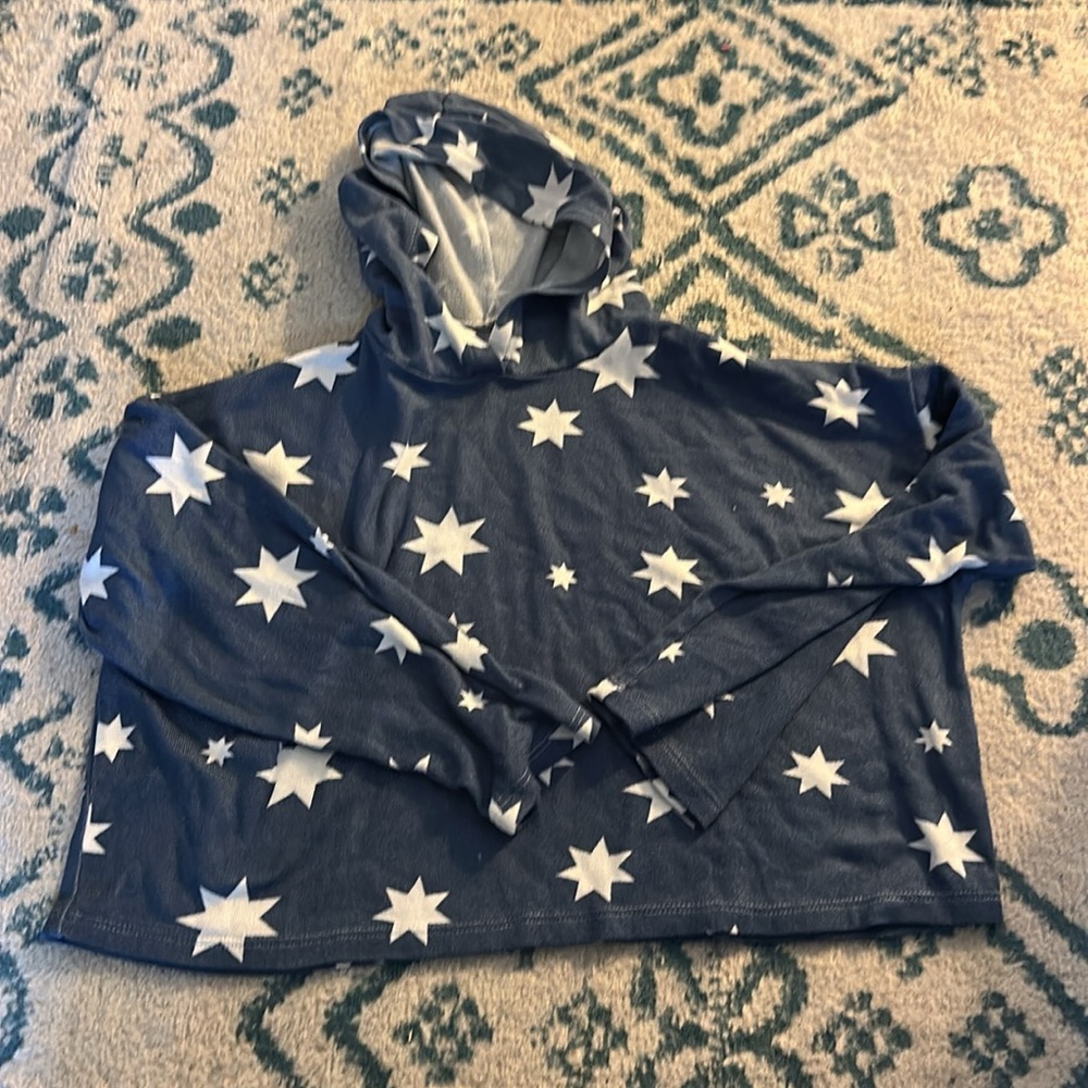 Blue Star Print Hoodie and Joggers Set